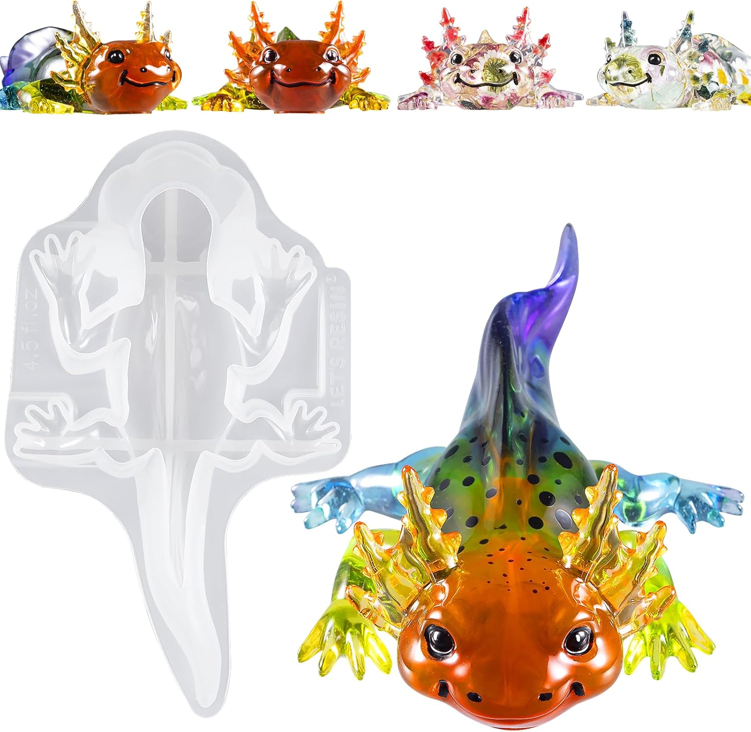 Art Craft Home - Large Axolotl Resin Molds Silicone, 3D