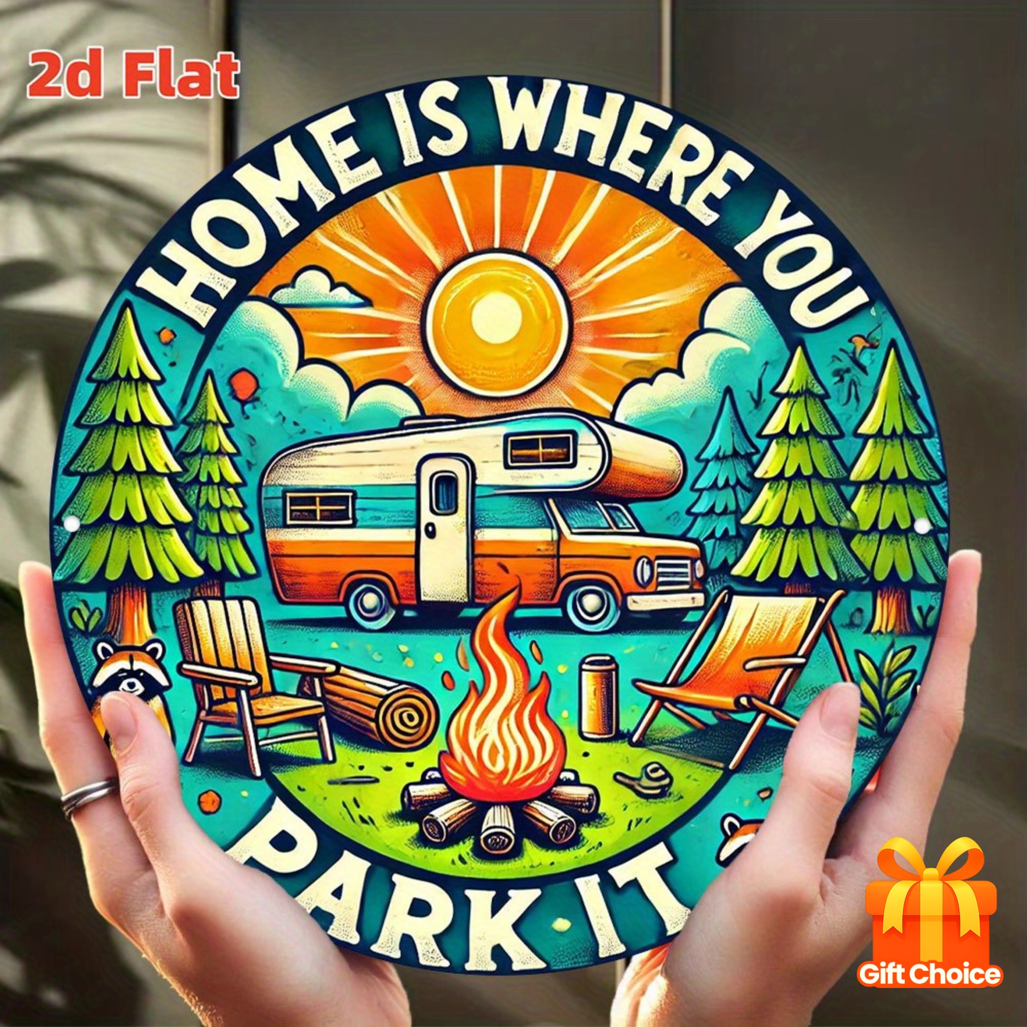Art Craft Movement - Retro camping wooden wall art sign