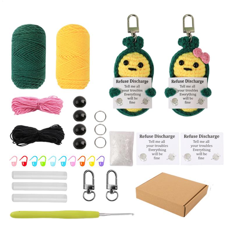 Art And Craft Vegetable - Beginner Crochet Kit Positive Peas Starter