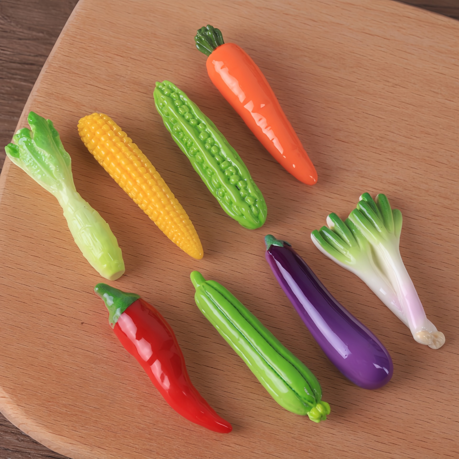 Art And Craft Vegetable - 10Pcs Artificial Vegetable Flat Back Resin