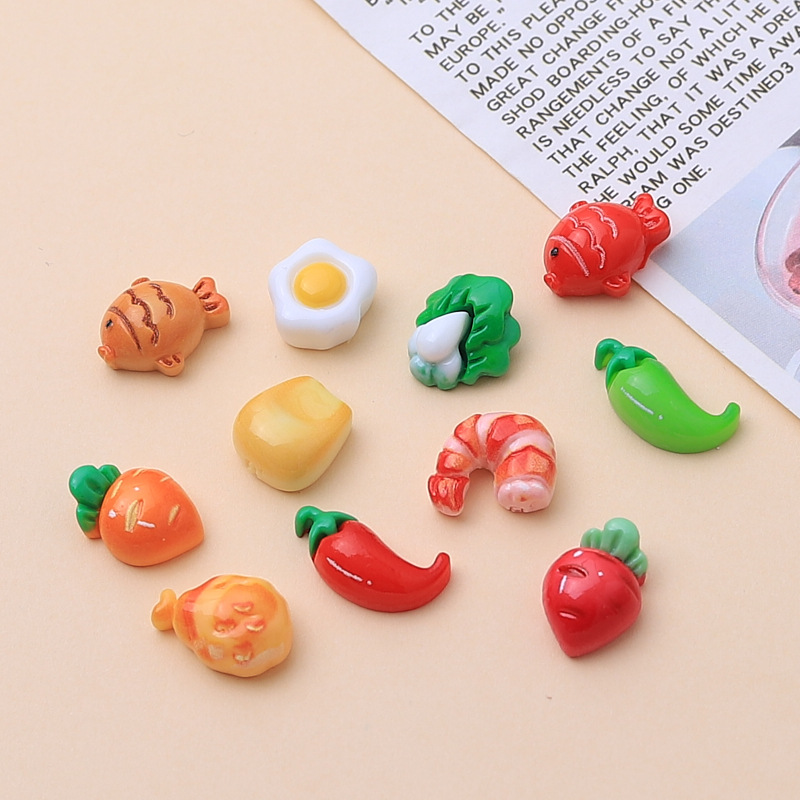 Art And Craft Vegetable - 10pcs/lot Vegetables 3D Flatback Cabochon Planar