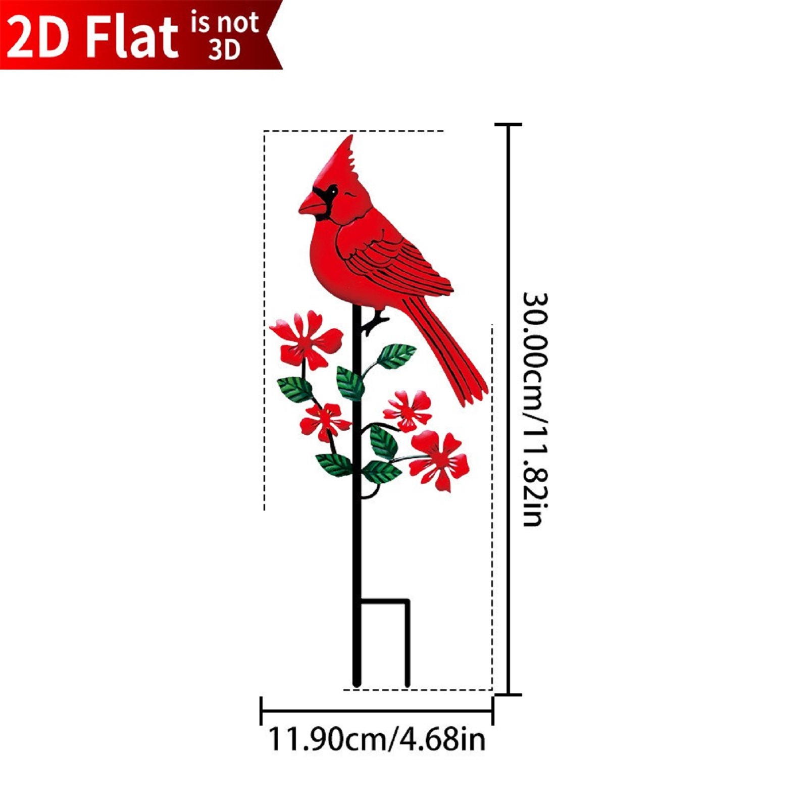 2D Flat Red Bird Design Garden - Art Craft Home incelemesi ve fiyatı
