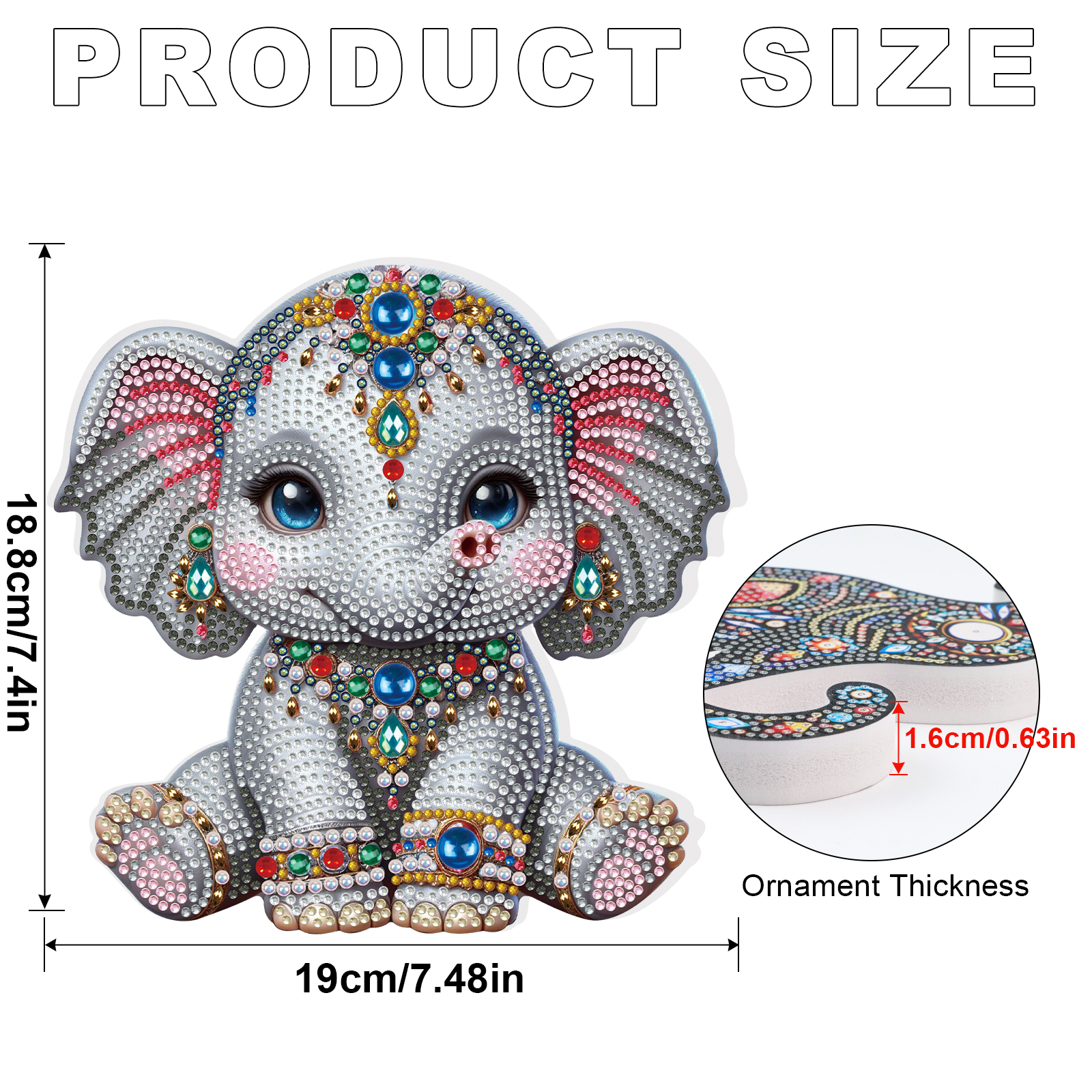 Tabletop Special Shape Diamond - Art Craft Elephant incelemesi ve fiyatı