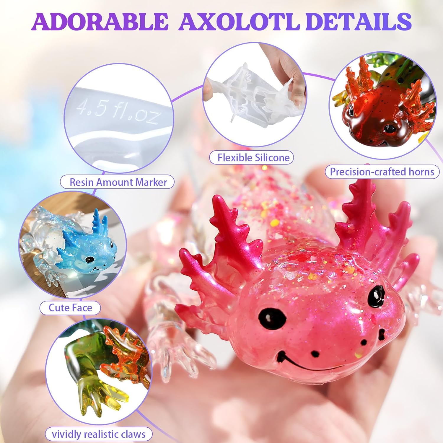 Large Axolotl Resin Molds Sili - Art Craft Home incelemesi ve fiyatı