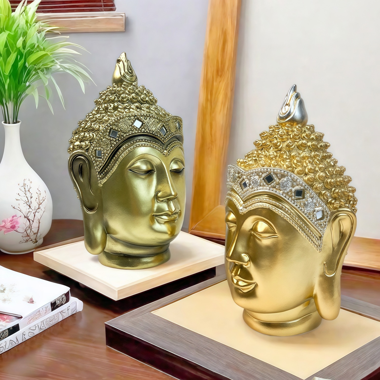 Sakyamuni Buddha Head Statue T - Art Craft India incelemesi ve fiyatı
