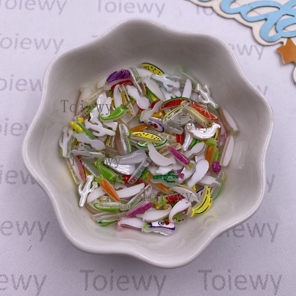 100pcs Resin Colorful Glitter  - Art And Craft Vegetable incelemesi ve fiyatı