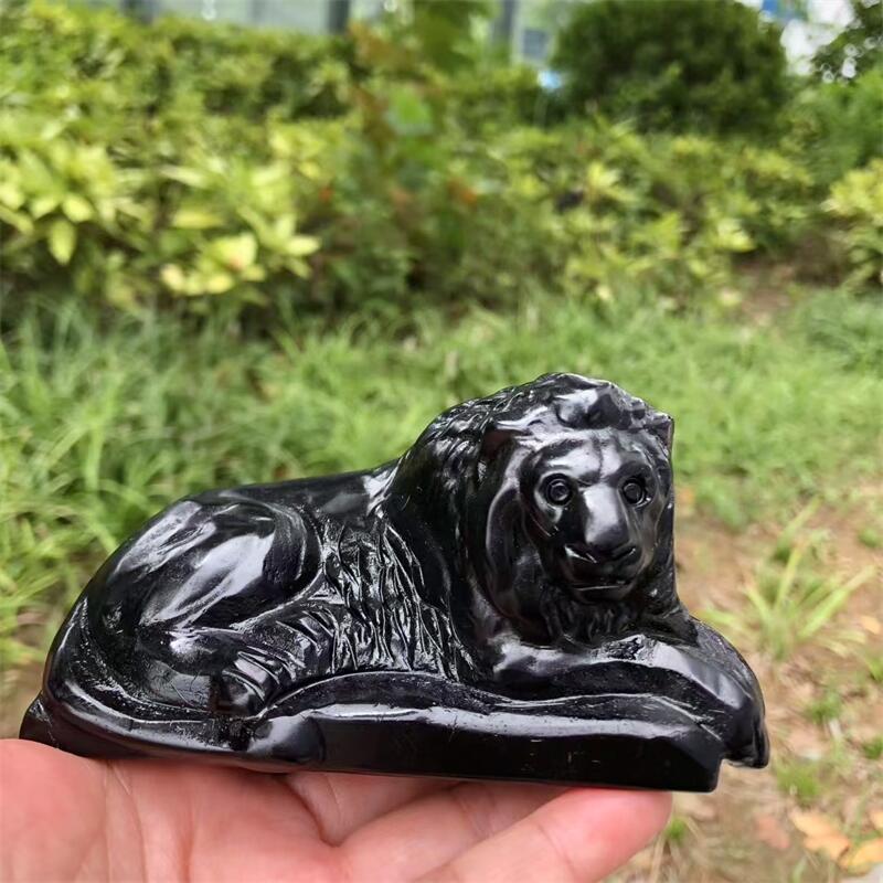 Natural Black Obsidian Lion Ca - Art Craft Lion incelemesi ve fiyatı