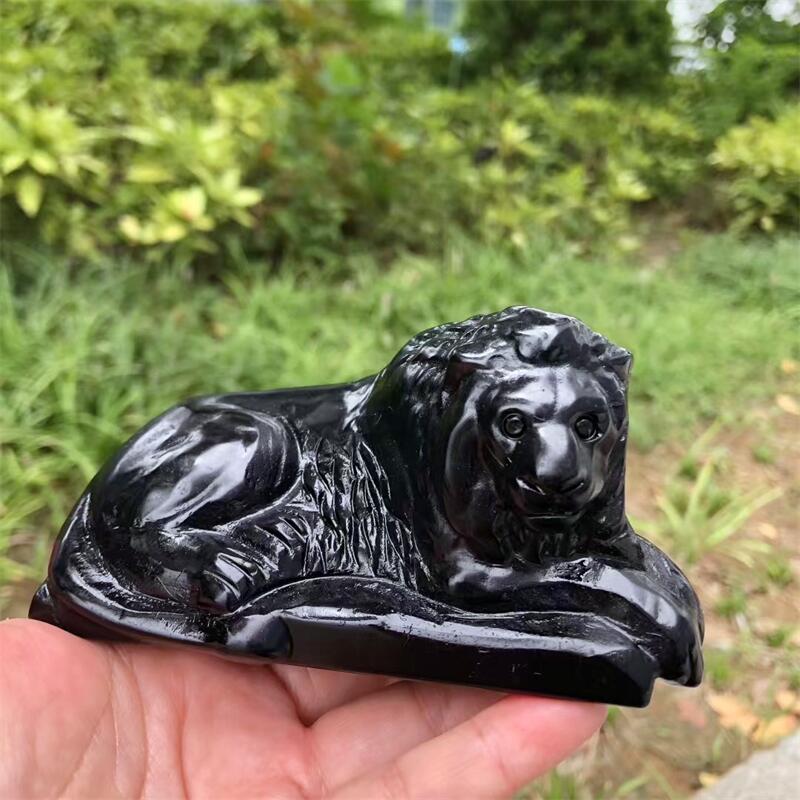 Natural Black Obsidian Lion Ca - Art Craft Lion incelemesi ve fiyatı