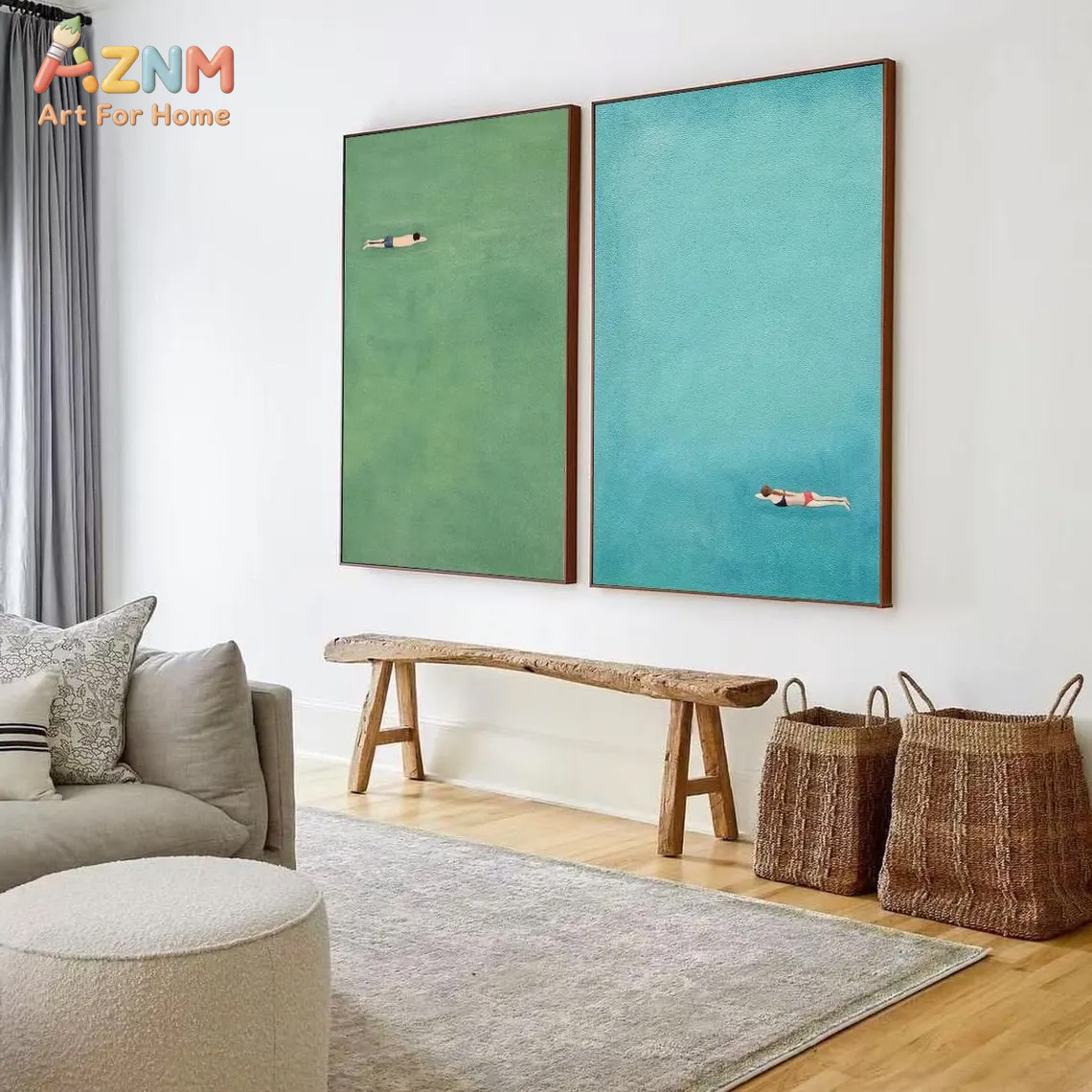AZNM Minimalist Swimmer Canvas - Art Craft Toys incelemesi ve fiyatı