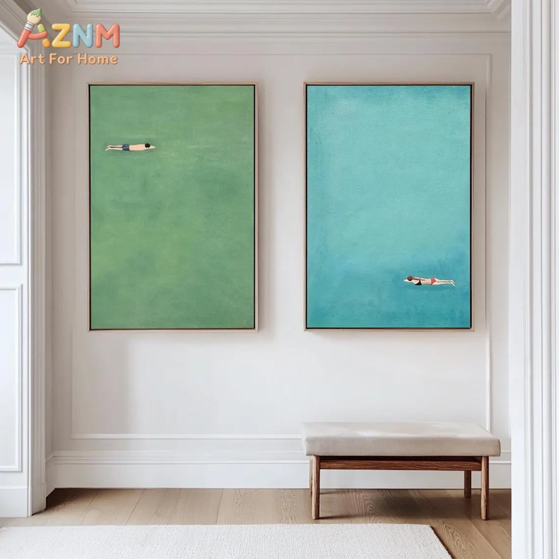 AZNM Minimalist Swimmer Canvas - Art Craft Toys incelemesi ve fiyatı