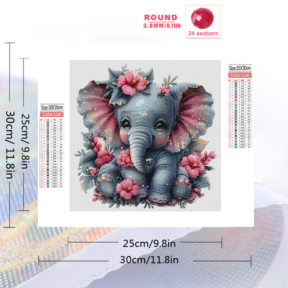 HUACAN Diamond Painting Animal - Art Craft Elephant incelemesi ve fiyatı