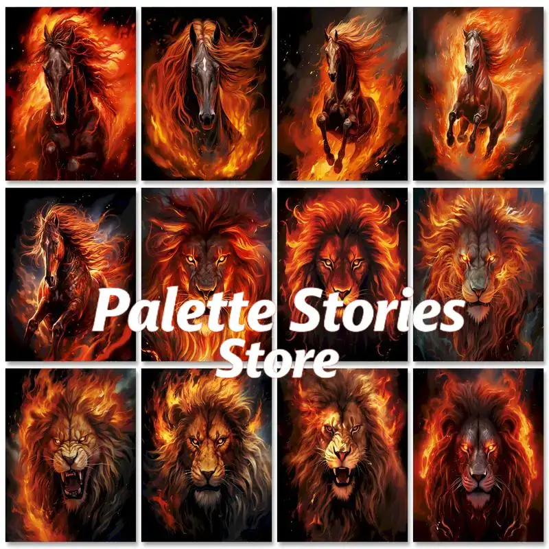 1PC frameless Paint By Numbers - Art Craft Lion incelemesi ve fiyatı