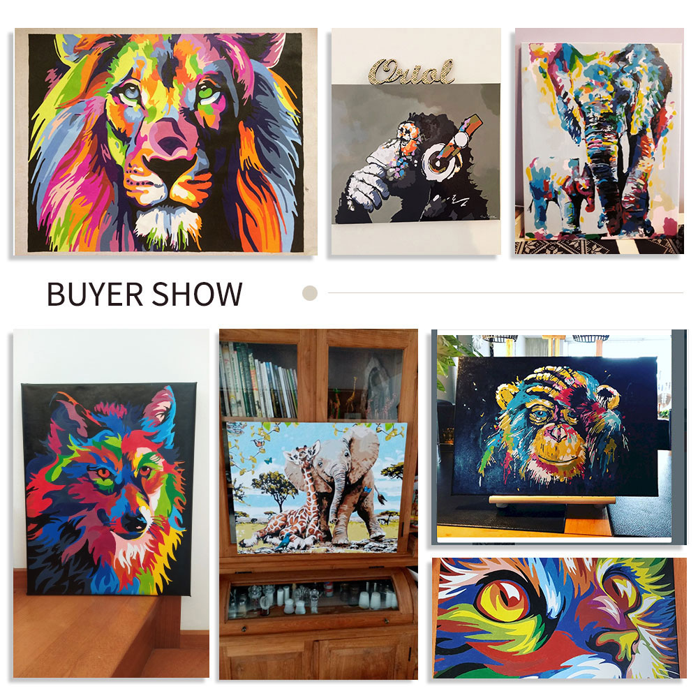 1PC frameless Paint By Numbers - Art Craft Lion incelemesi ve fiyatı