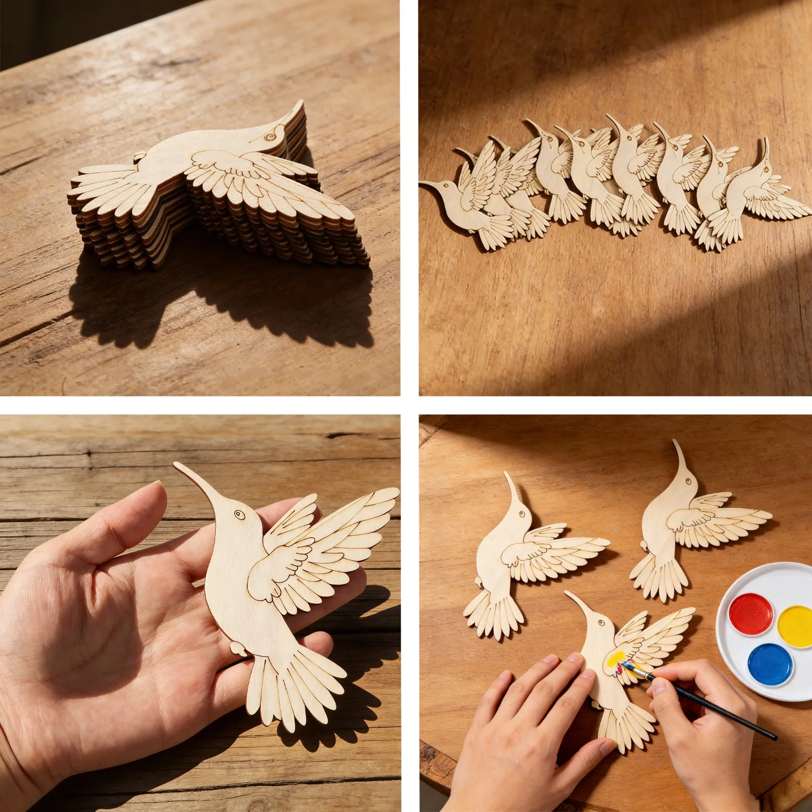 10pcs Unfinished Wood Animal B - Art Craft Home incelemesi ve fiyatı