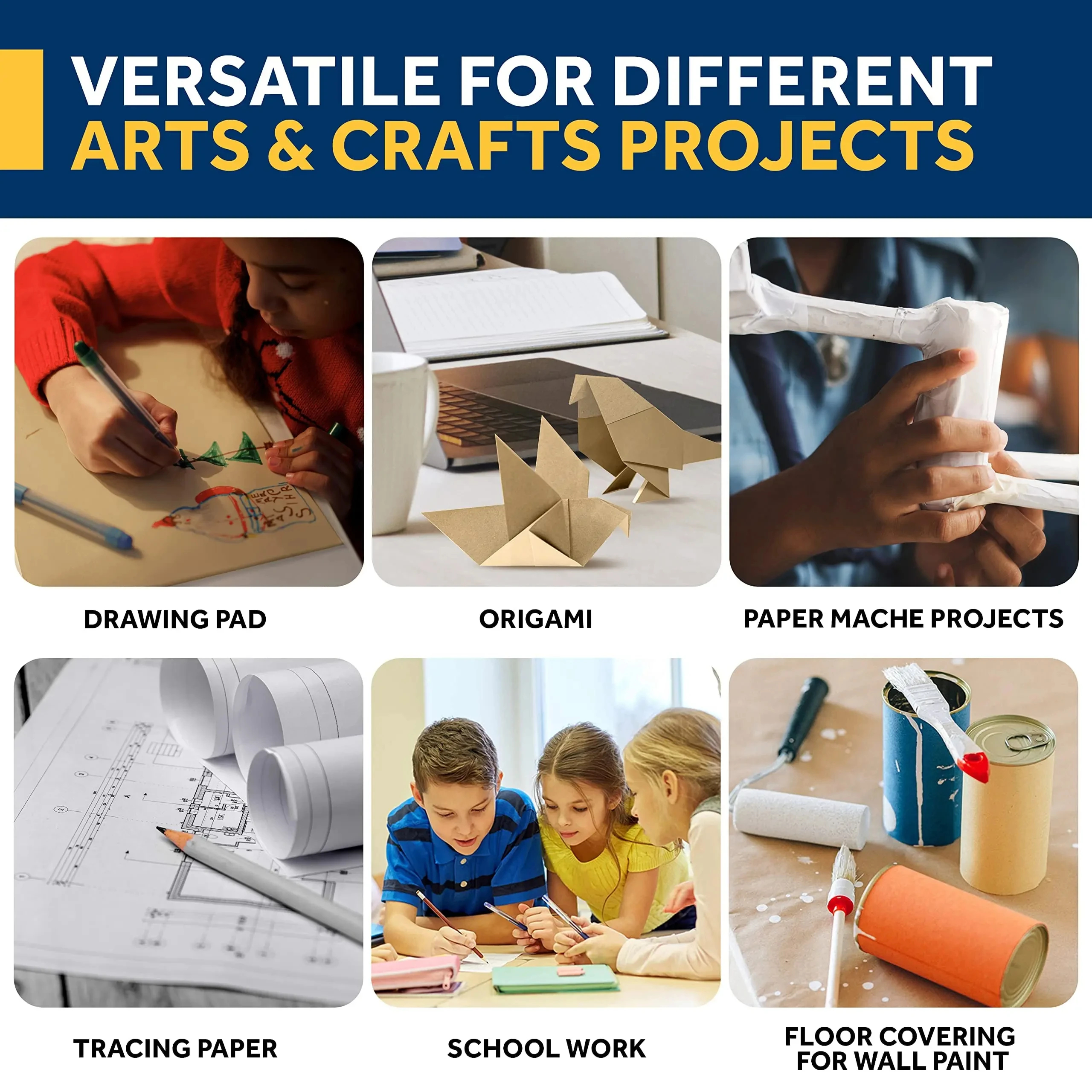 Kraft Paper Brown Ideal for Gi - Art Craft Movement incelemesi ve fiyatı