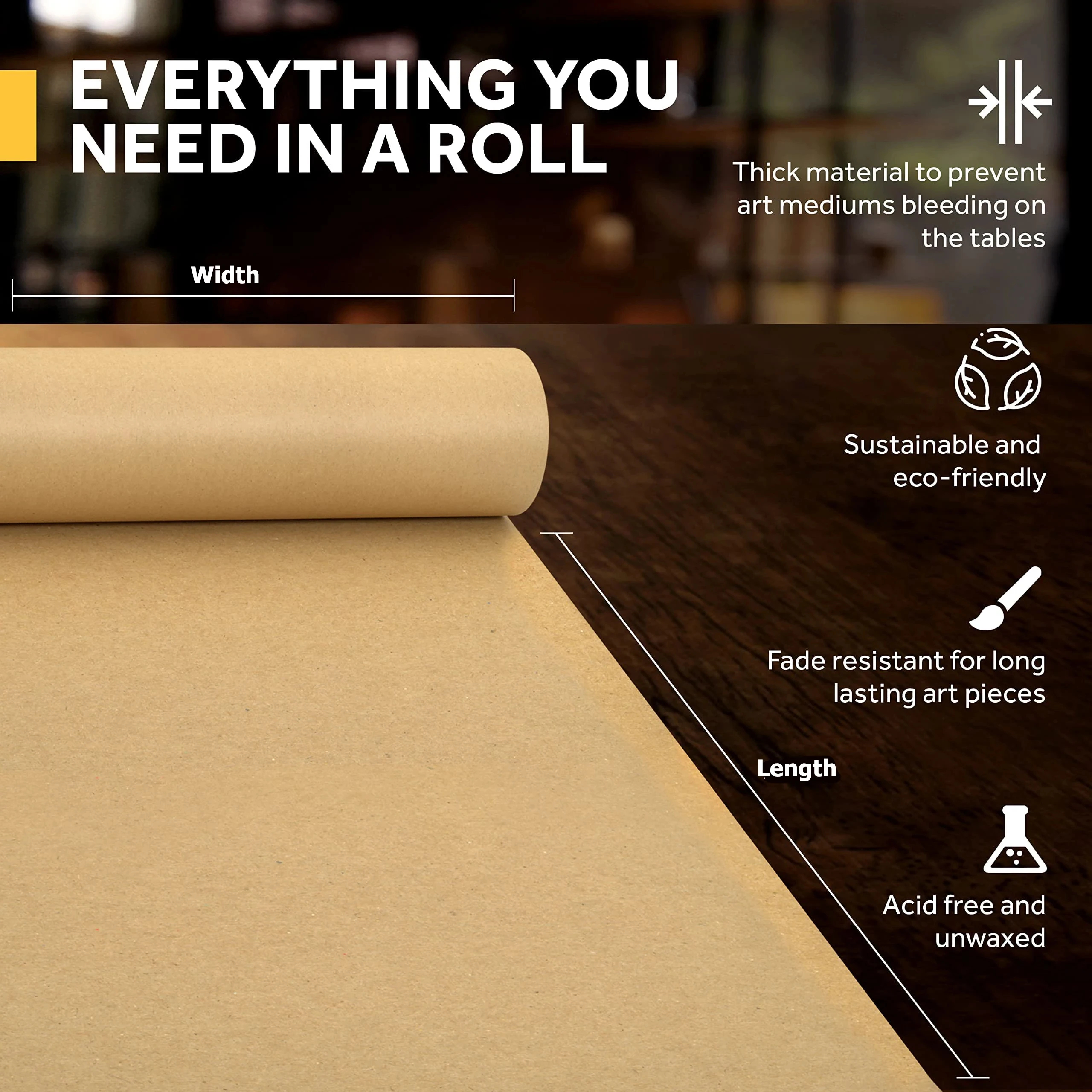 Kraft Paper Brown Ideal for Gi - Art Craft Movement incelemesi ve fiyatı