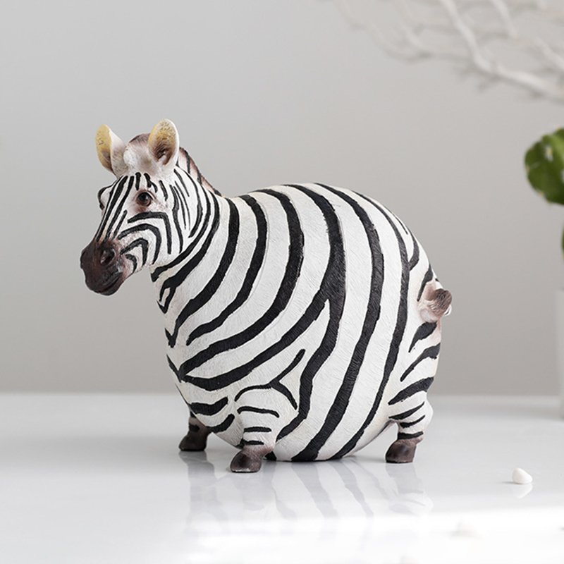 Nordic Creative Resin Cute Fat - Art Craft Zebra incelemesi ve fiyatı