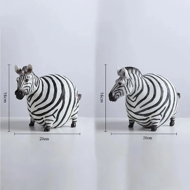 Nordic Creative Resin Cute Fat - Art Craft Zebra incelemesi ve fiyatı