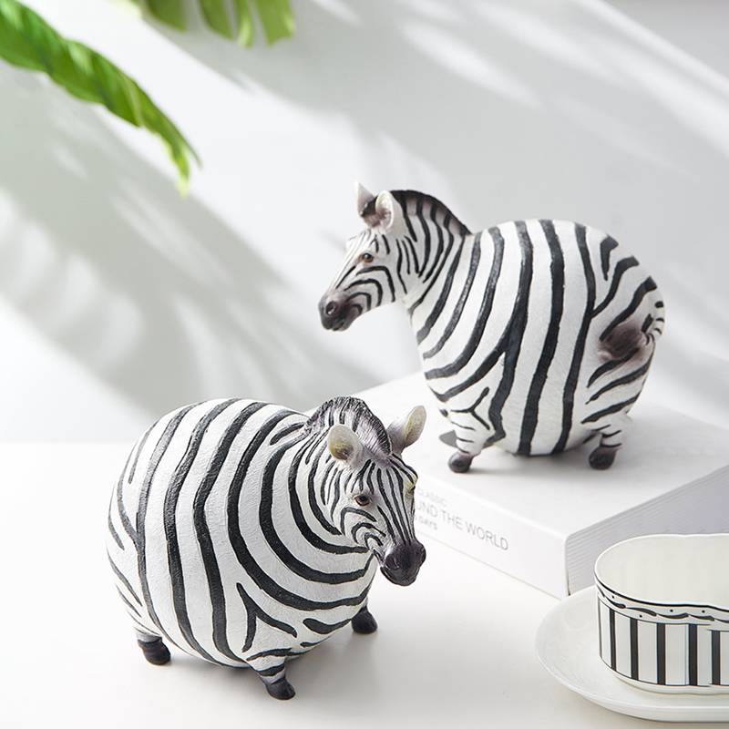 Nordic Creative Resin Cute Fat - Art Craft Zebra incelemesi ve fiyatı