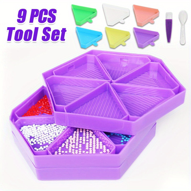 9PCS New Diamond Painting Tray - Diamond Painting Kit incelemesi ve fiyatı
