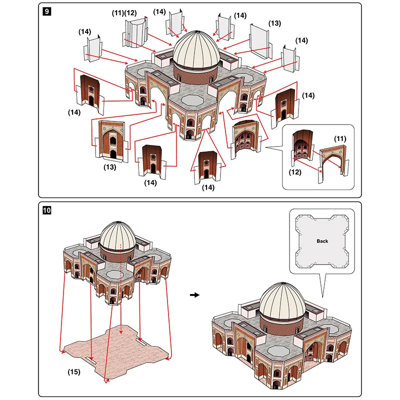 India Humayun's Tomb Mini 3D P - Art Craft India incelemesi ve fiyatı