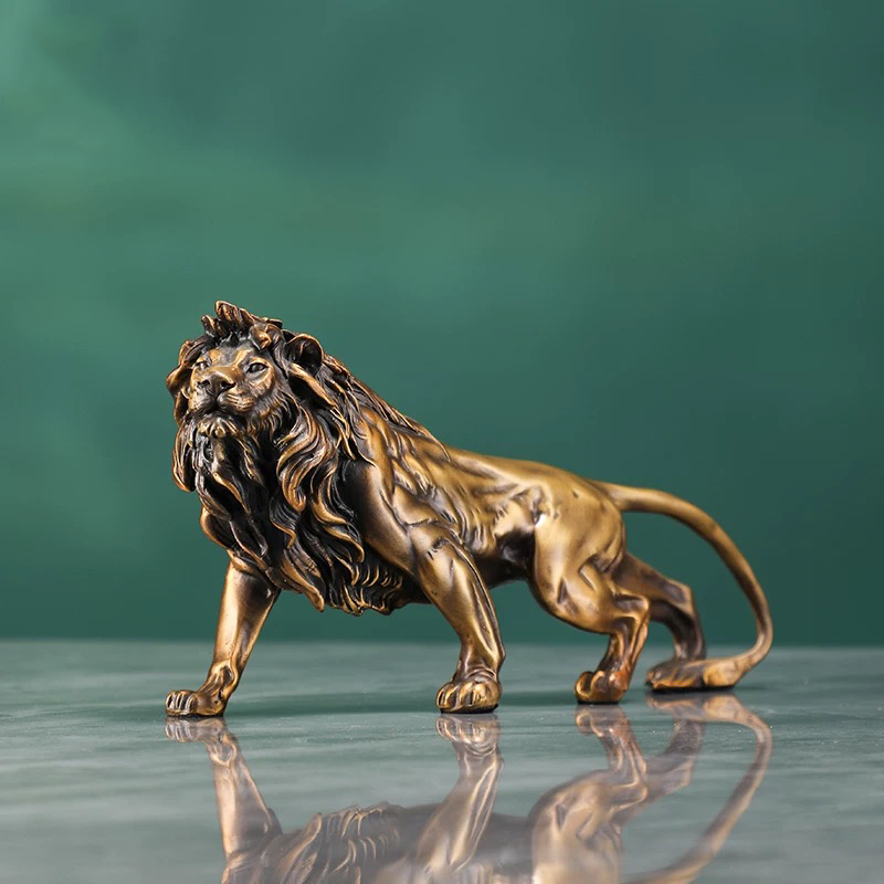Copper Lion Sculpture Ornament - Art Craft Lion incelemesi ve fiyatı