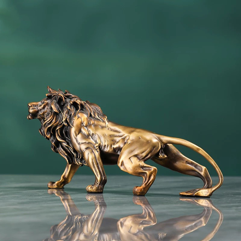 Copper Lion Sculpture Ornament - Art Craft Lion incelemesi ve fiyatı