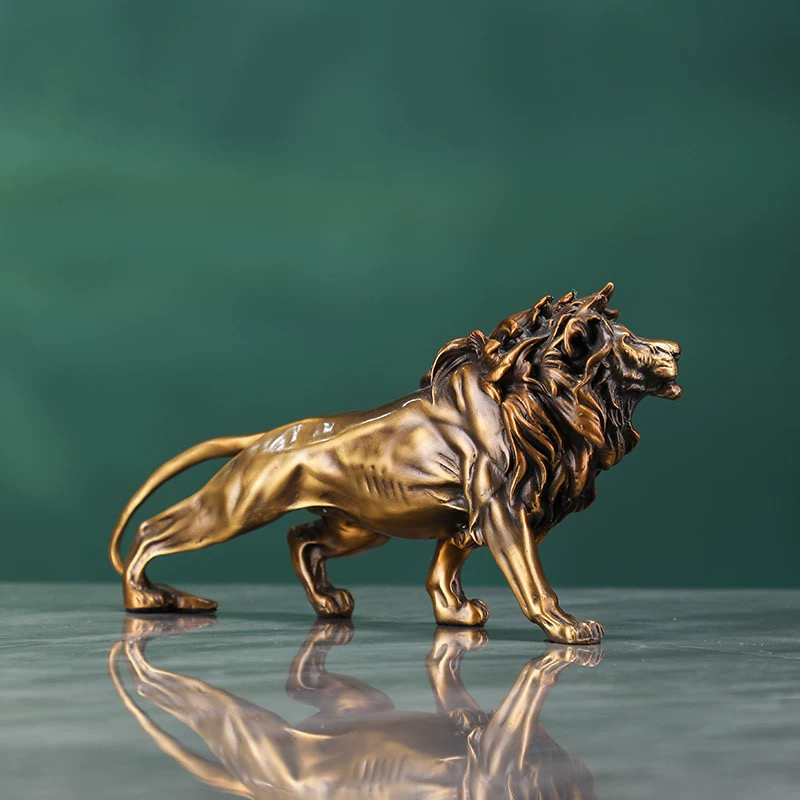 Copper Lion Sculpture Ornament - Art Craft Lion incelemesi ve fiyatı