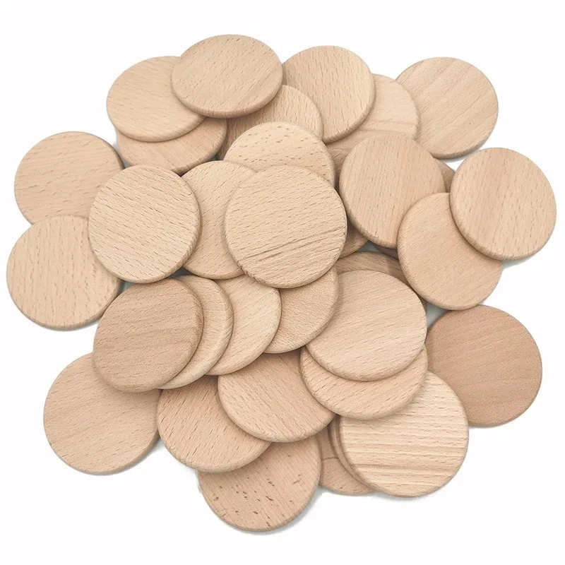 50PCS Round Unfinished Wood Cu - Art Craft Game incelemesi ve fiyatı