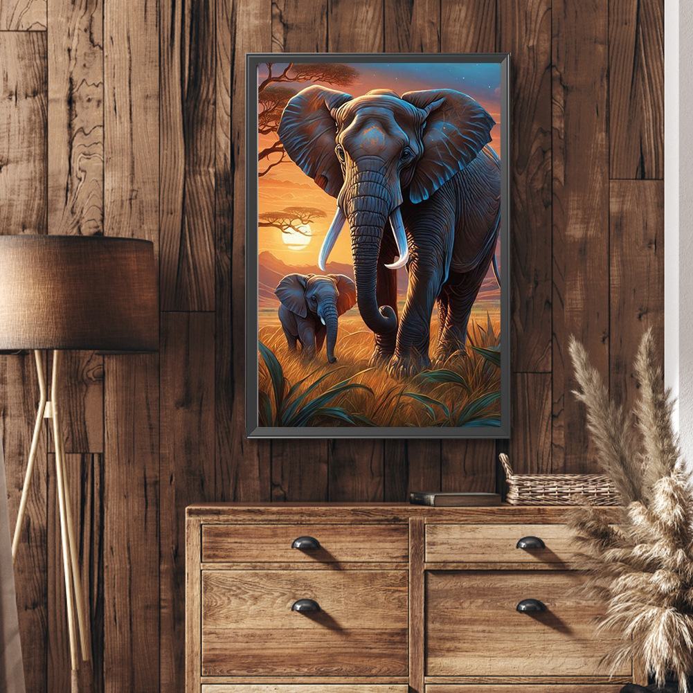5D DIY Full Round Drill Diamon - Art Craft Elephant incelemesi ve fiyatı