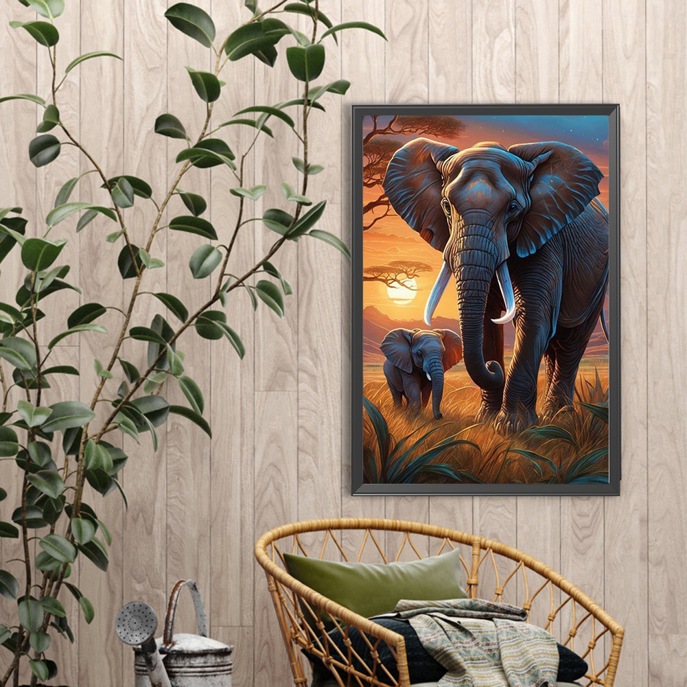 5D DIY Full Round Drill Diamon - Art Craft Elephant incelemesi ve fiyatı