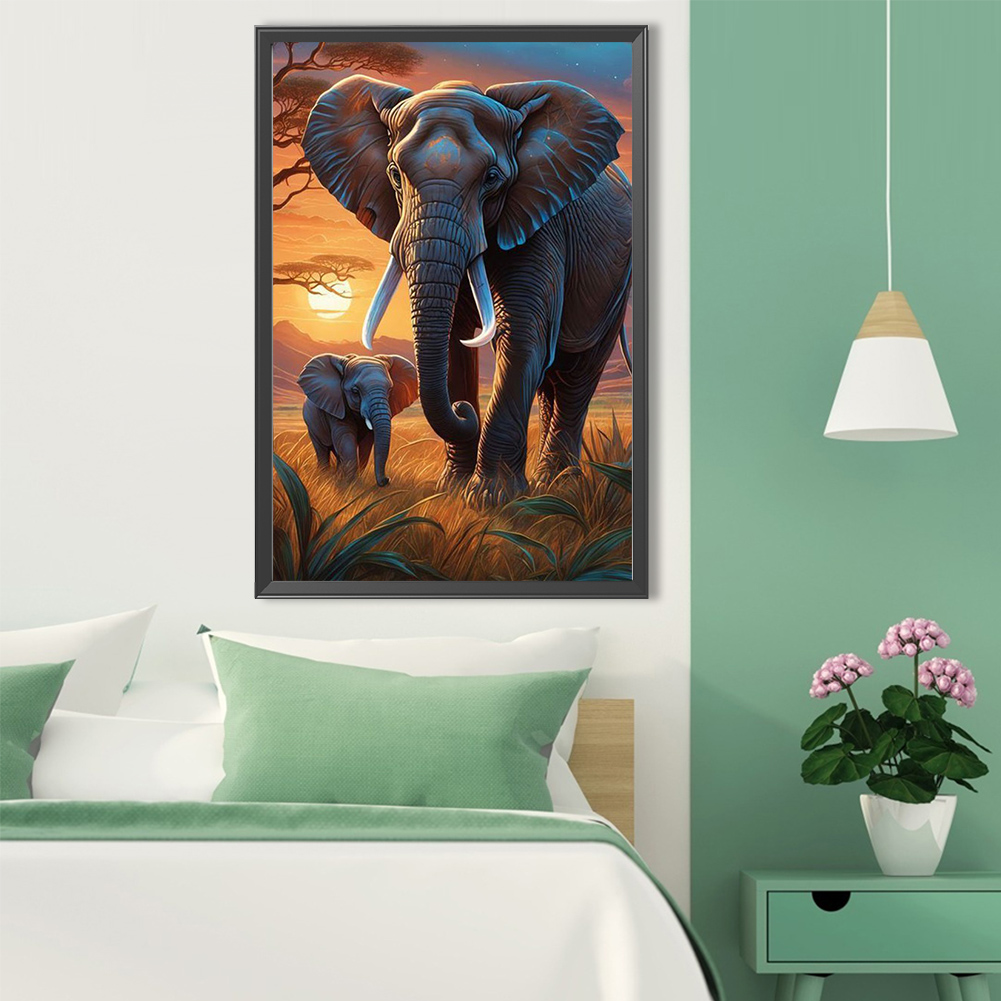 5D DIY Full Round Drill Diamon - Art Craft Elephant incelemesi ve fiyatı