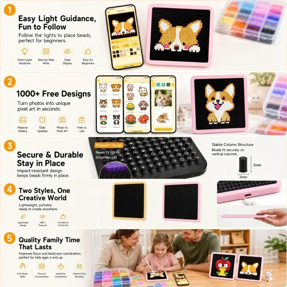LED Smart Fuse Bead Pegboard,  - Art Craft Toys incelemesi ve fiyatı