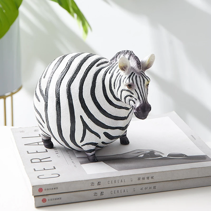 Nordic Creative Resin Cute Fat - Art Craft Zebra incelemesi ve fiyatı