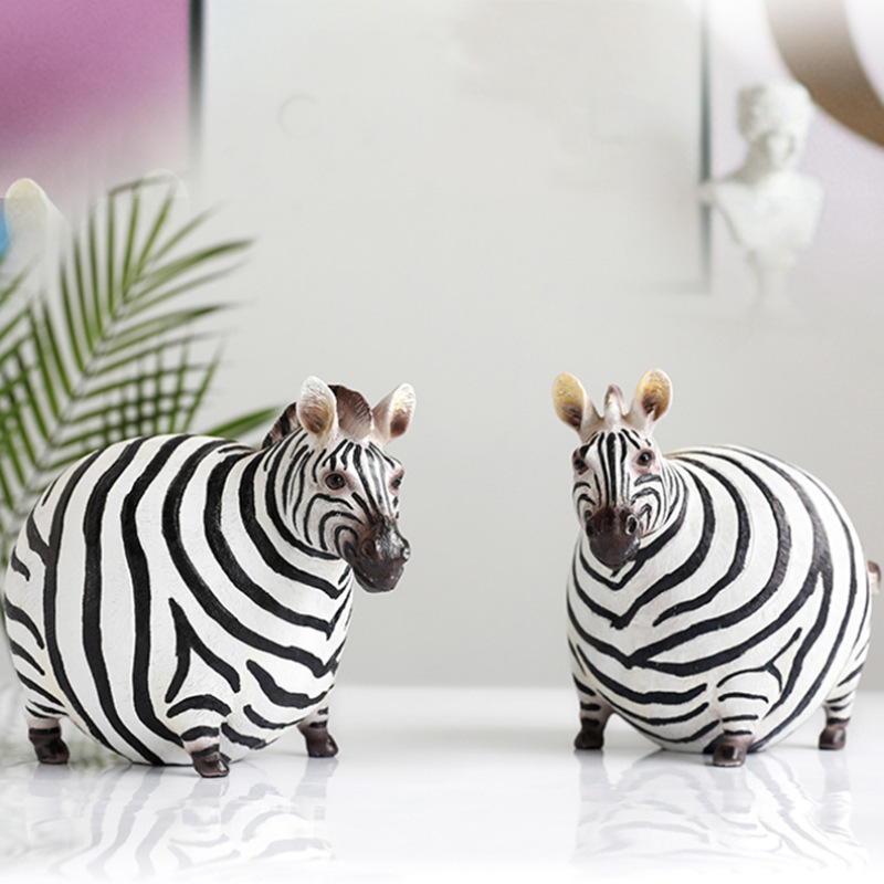Nordic Creative Resin Cute Fat - Art Craft Zebra incelemesi ve fiyatı