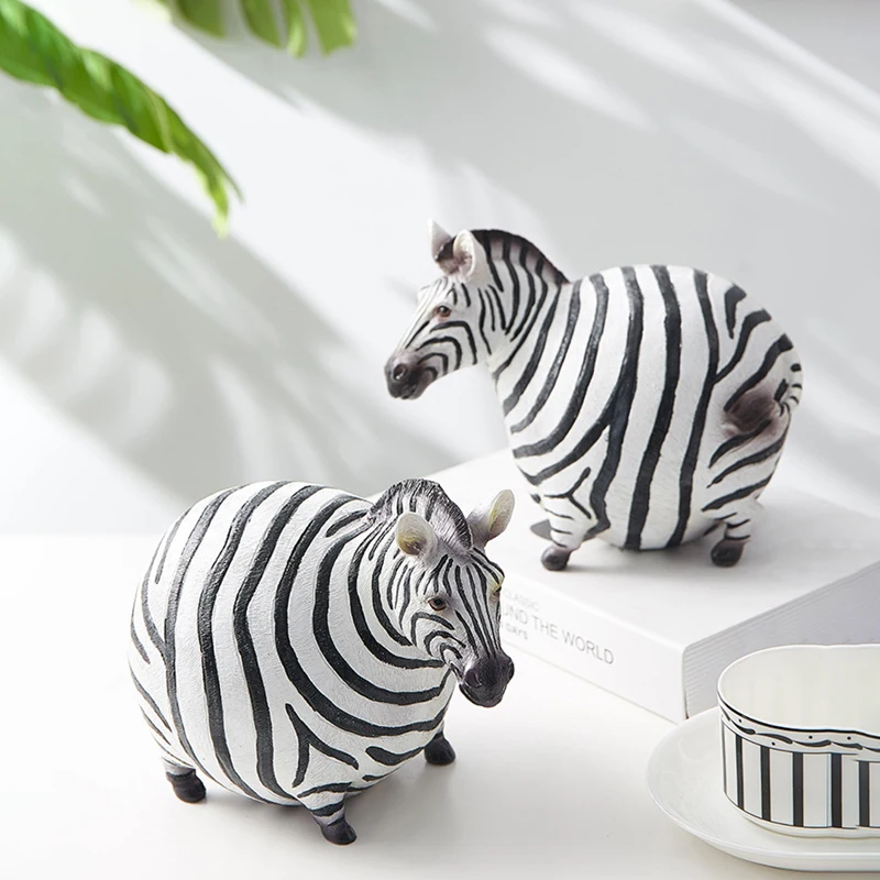 Nordic Creative Resin Cute Fat - Art Craft Zebra incelemesi ve fiyatı