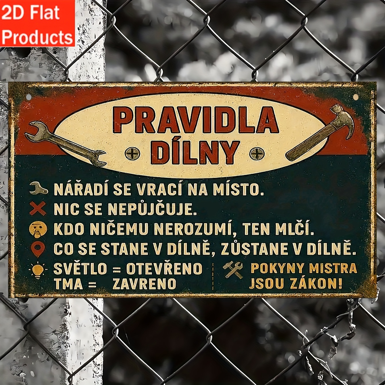 Wooden retro Czech slogan wall - Art Craft Movement incelemesi ve fiyatı