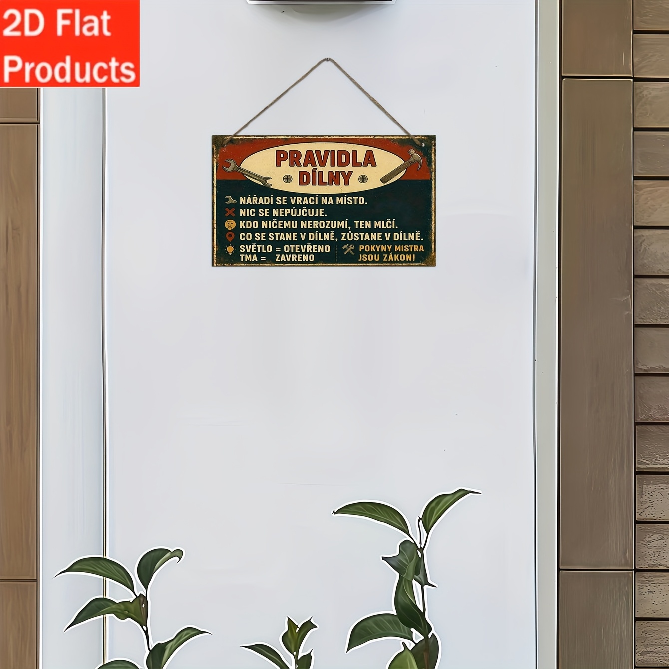 Wooden retro Czech slogan wall - Art Craft Movement incelemesi ve fiyatı