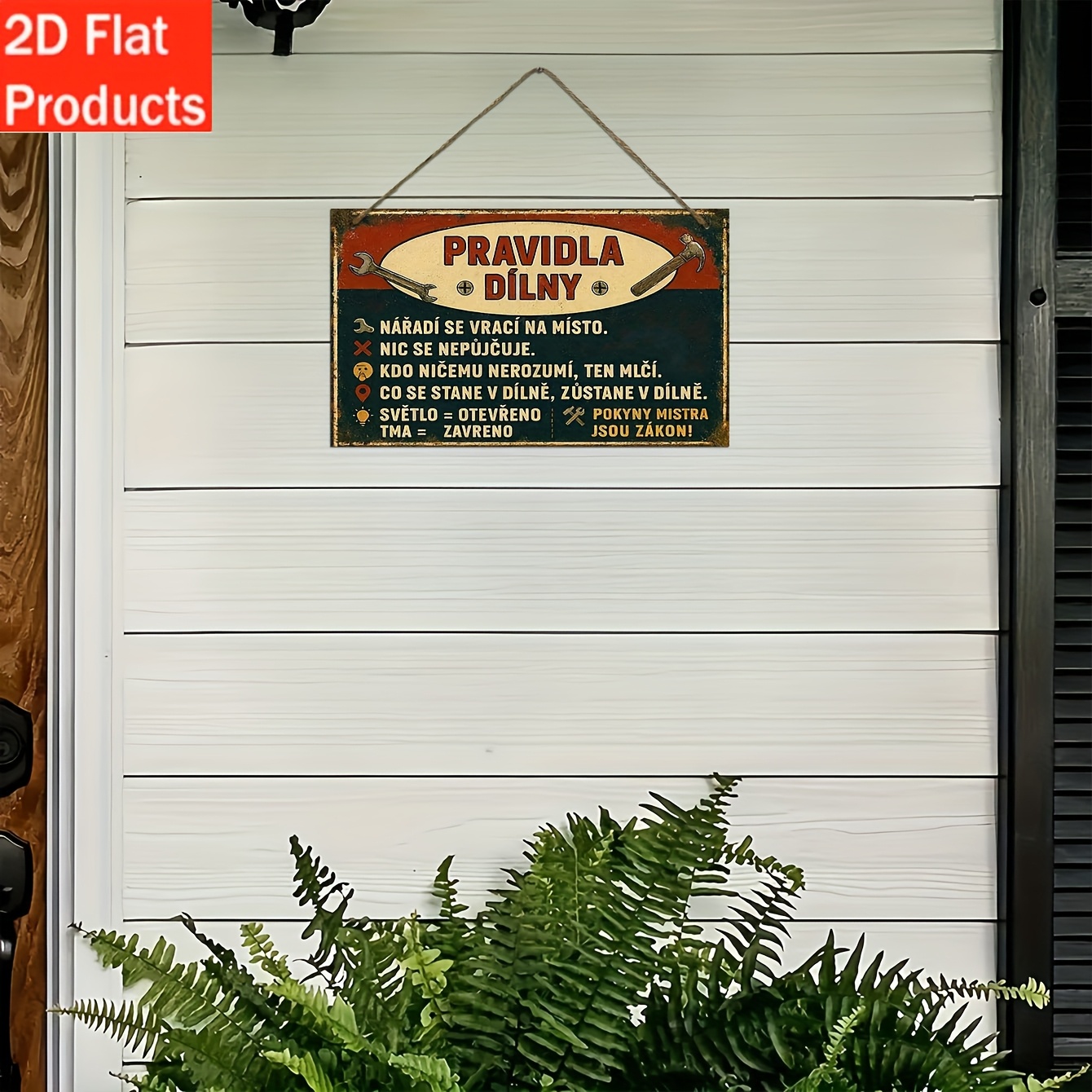 Wooden retro Czech slogan wall - Art Craft Movement incelemesi ve fiyatı