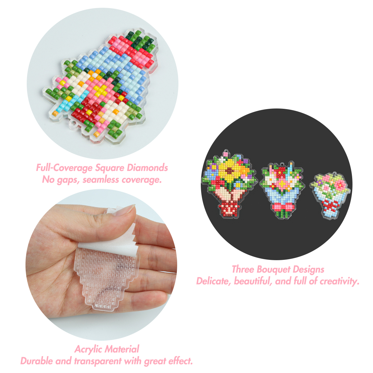 FOREVER YOUNG 3PCS Bouquet Acr - Diamond Painting Kit incelemesi ve fiyatı