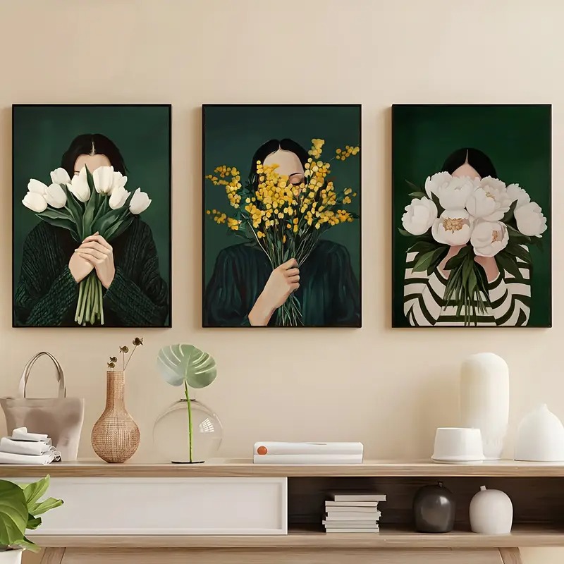 Green Abstract Figures Canvas  - Art Craft Toys incelemesi ve fiyatı