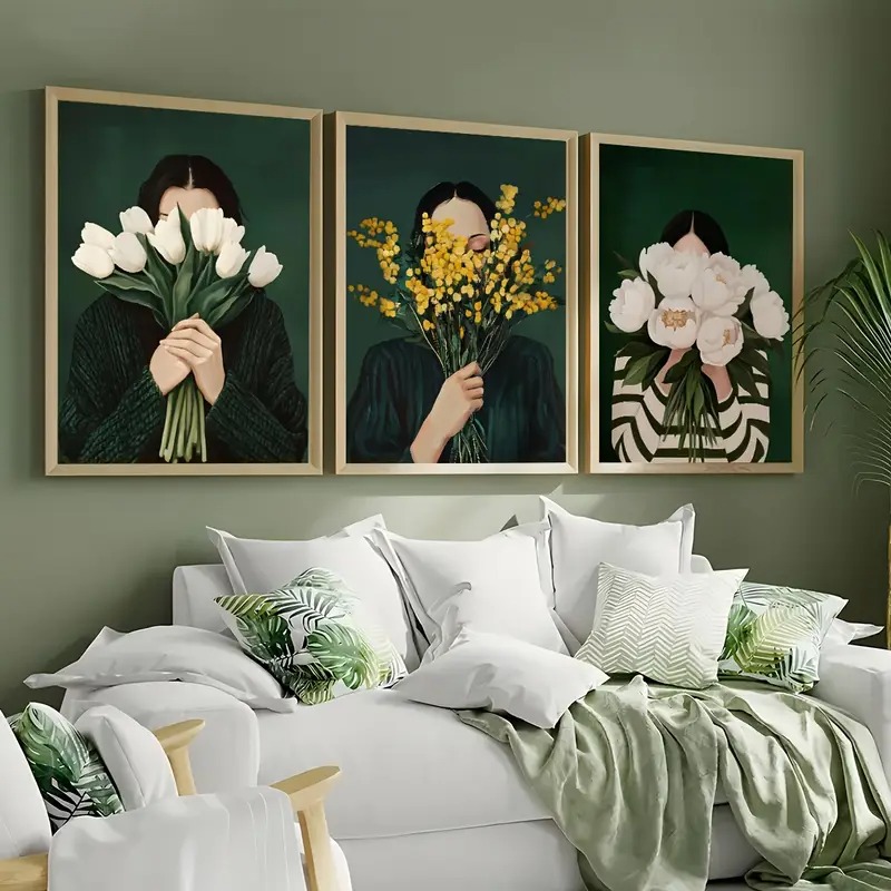 Green Abstract Figures Canvas  - Art Craft Toys incelemesi ve fiyatı