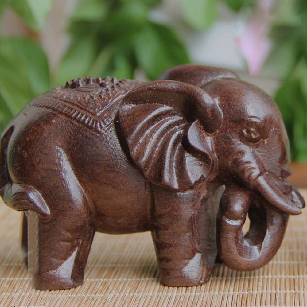 Wooden Elephant Sculpture Deco - Art Craft Elephant incelemesi ve fiyatı